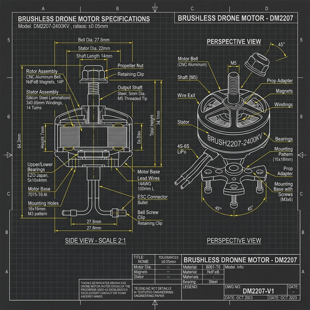 Brushless Drone Motor Engineering Blueprint